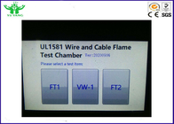 UL1581 غرفة اختبار لهب الأسلاك والكابلات 0-160kPa