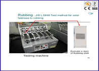 يستخدم جهاز اختبار ثبات اللون JIS في صباغة ثبات اللون لاختبار الاحتكاك