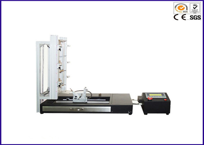0 ~ 60mm لهب مستوى 0 ° / 22.5 ° / 90 ° متعدد الأغراض نسيج قابل للاشتعال يختبر تجهيز