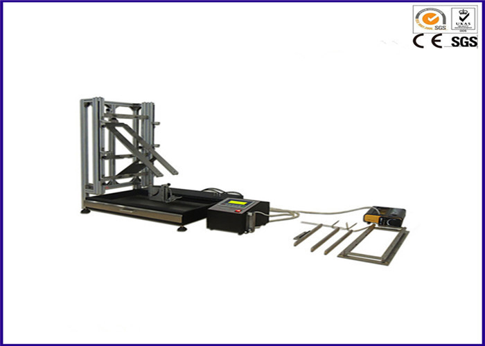 0 ~ 60mm لهب مستوى 0 ° / 22.5 ° / 90 ° متعدد الأغراض نسيج قابل للاشتعال يختبر تجهيز