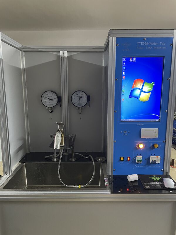 EN817 Water Tap Flow Tester - PLC Controlled Faucet Flow Rate Testing Equipment with Thermal Printer & 304 Stainless Steel Construction