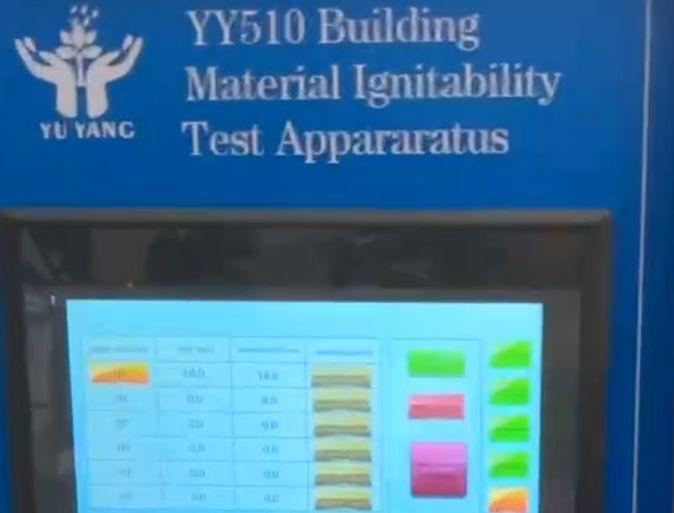 جهاز اختبار قابلية الاشتعال معتمد من ISO 11925-2 بهيكل من الفولاذ المقاوم للصدأ وسرعة هواء مدخنة تبلغ 0.7 متر/ثانية لمواد البناء