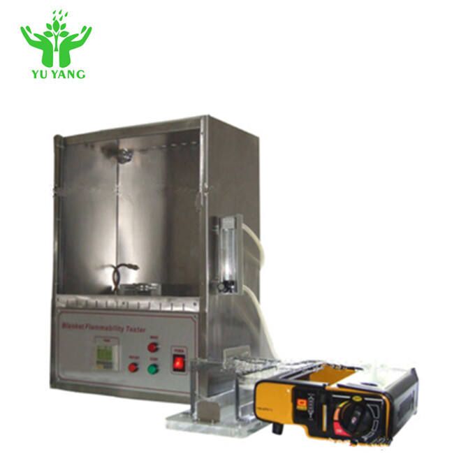 ASTM D4151 جهاز اختبار القابلية للاشتعال للبطانية مع عينة 70 مم × 70 مم ومعدات اختبار الحريق بطول اللهب 16 مم