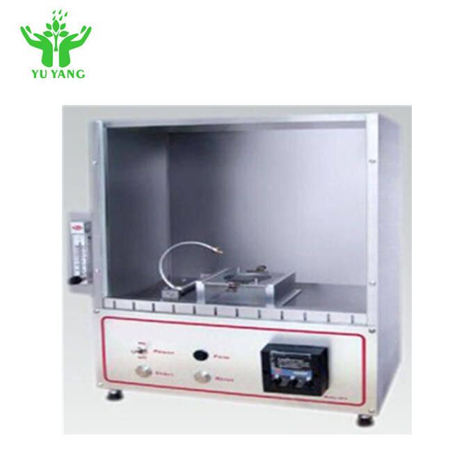 ASTM D4151 جهاز اختبار القابلية للاشتعال للبطانية مع عينة 70 مم × 70 مم ومعدات اختبار الحريق بطول اللهب 16 مم
