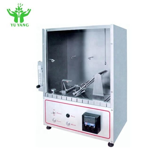 ASTM D4151 جهاز اختبار القابلية للاشتعال للبطانية مع عينة 70 مم × 70 مم ومعدات اختبار الحريق بطول اللهب 16 مم