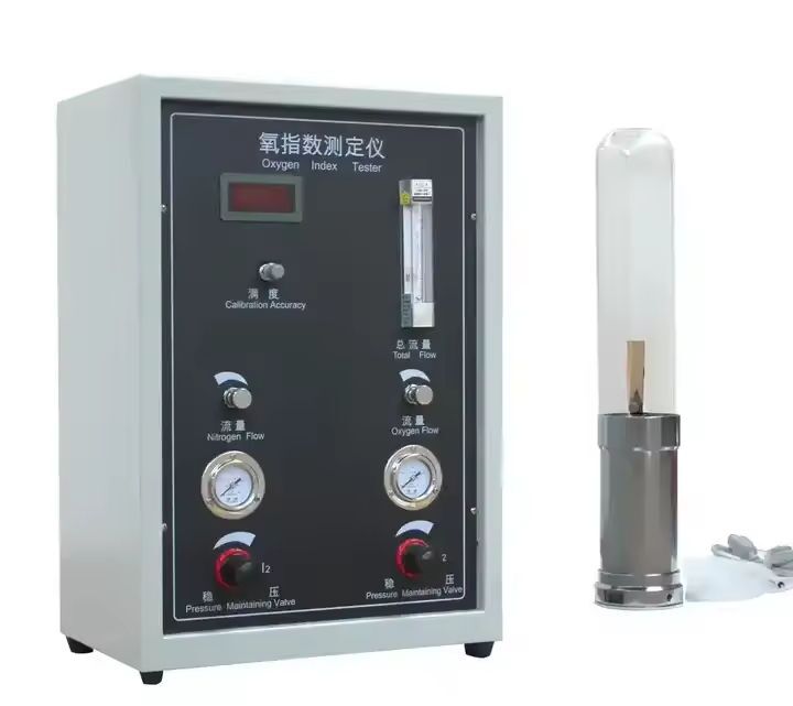 اختبار مؤشر الأكسجين الرقمي ASTM D2863 بدقة 0.1% لقياس مؤشر الأكسجين المحدود الدقيق