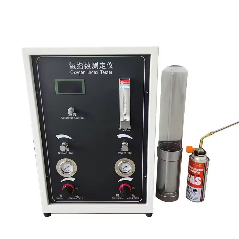 اختبار مؤشر الأكسجين الرقمي ASTM D2863 بدقة 0.1% لقياس مؤشر الأكسجين المحدود الدقيق