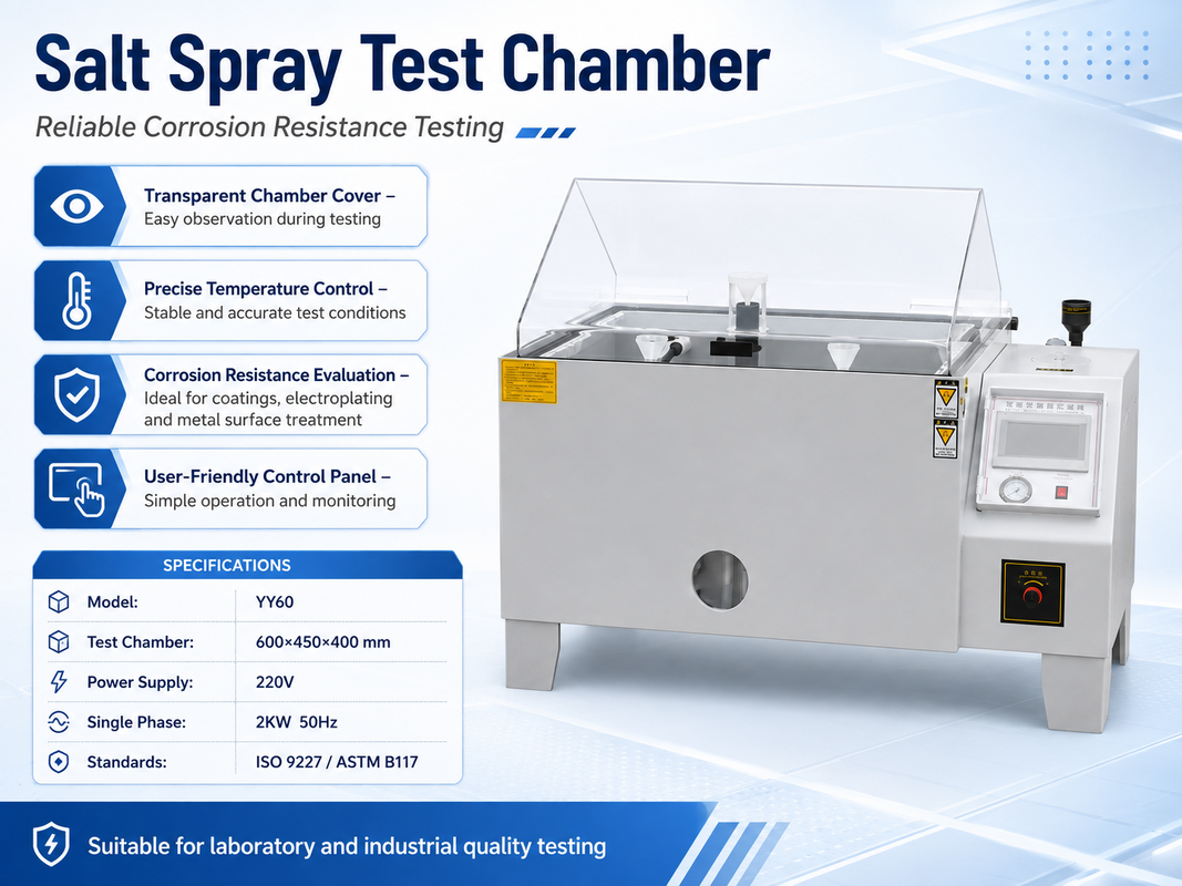 220V Salt Spray Corrosion Test Chamber Salt Fog Tester for Electroplating Coating Surface Testing