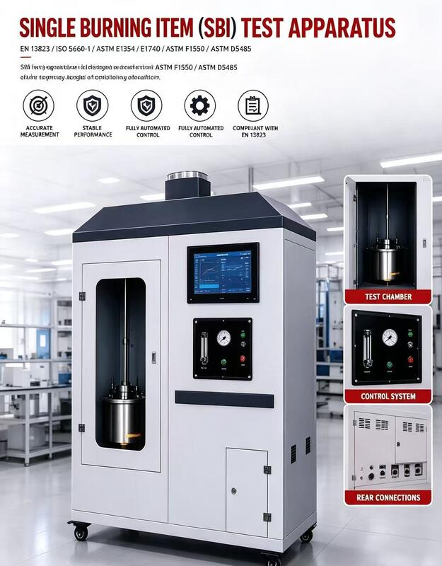 جهاز اختبار قابلية اشتعال البلاستيك بمعايير UL94 ASTM D1929 IEC707 لاختبار نقطة الوميض ودرجة حرارة الاشتعال الذاتي