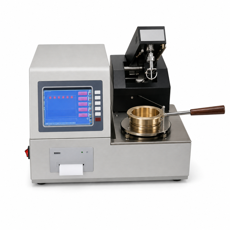 ASTM D92 أوتوماتيك كليفلاند الكأس المفتوحة فلاش نقطة اختبار البترول المزلق تحليل الزيت المعدات المختبرية أداة