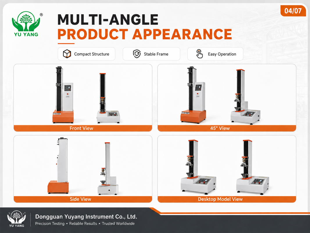 Universal Tensile Tester 5kN 500kg Single Arm Electronic Tensile Testing Machine with PLC Touch Screen