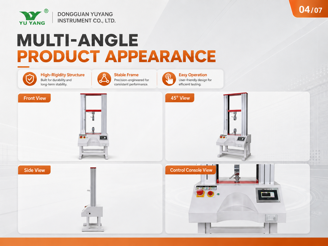 Industrial Universal Material Testing Machine 1Ton Load Support Tear Bend Shear Sustained Tension Pressure Test