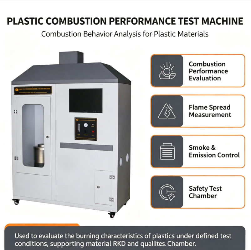 Laboratory Plastic Burning Behavior Tester Flame Combustion Testing Machine for Polymer Materials