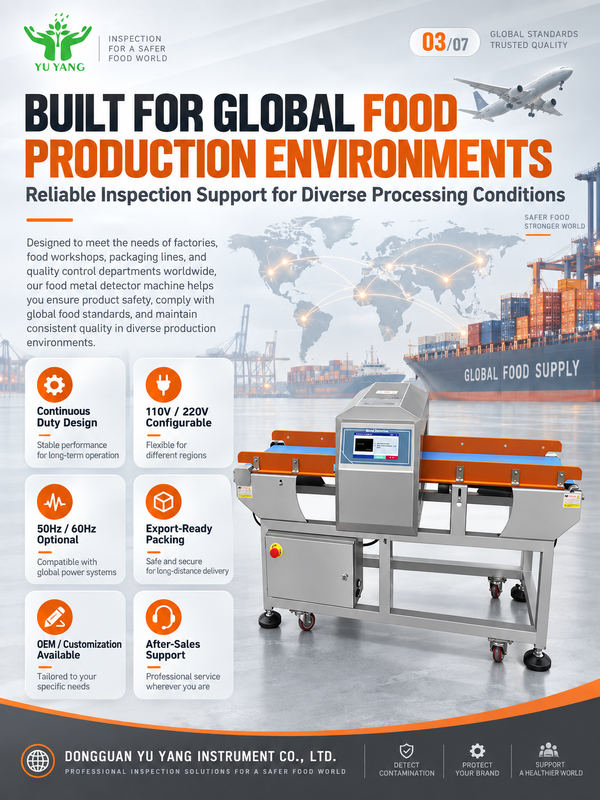 Conveyor Belt Food Metal Detector Machine for Food Production Line Metal Contaminant Inspection