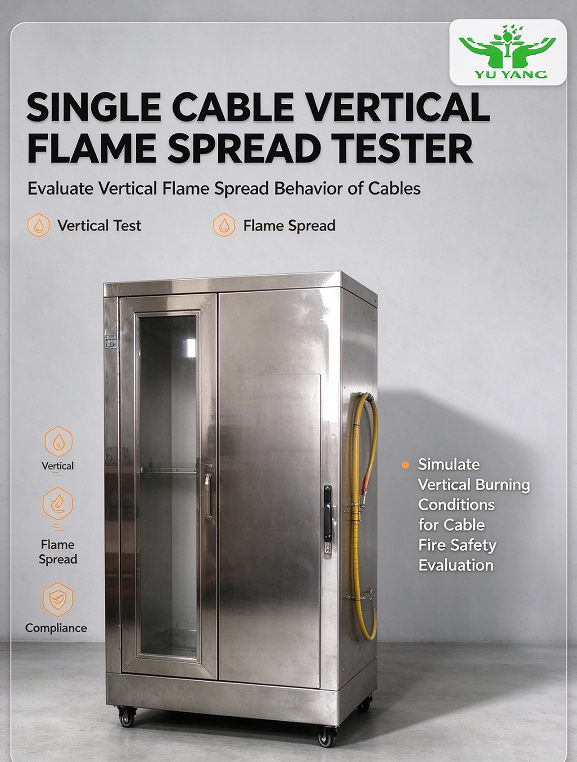 Single Laboratory Electrical Cable Burning Test Apparatus Vertical Flammability Tester for Wire and Cable